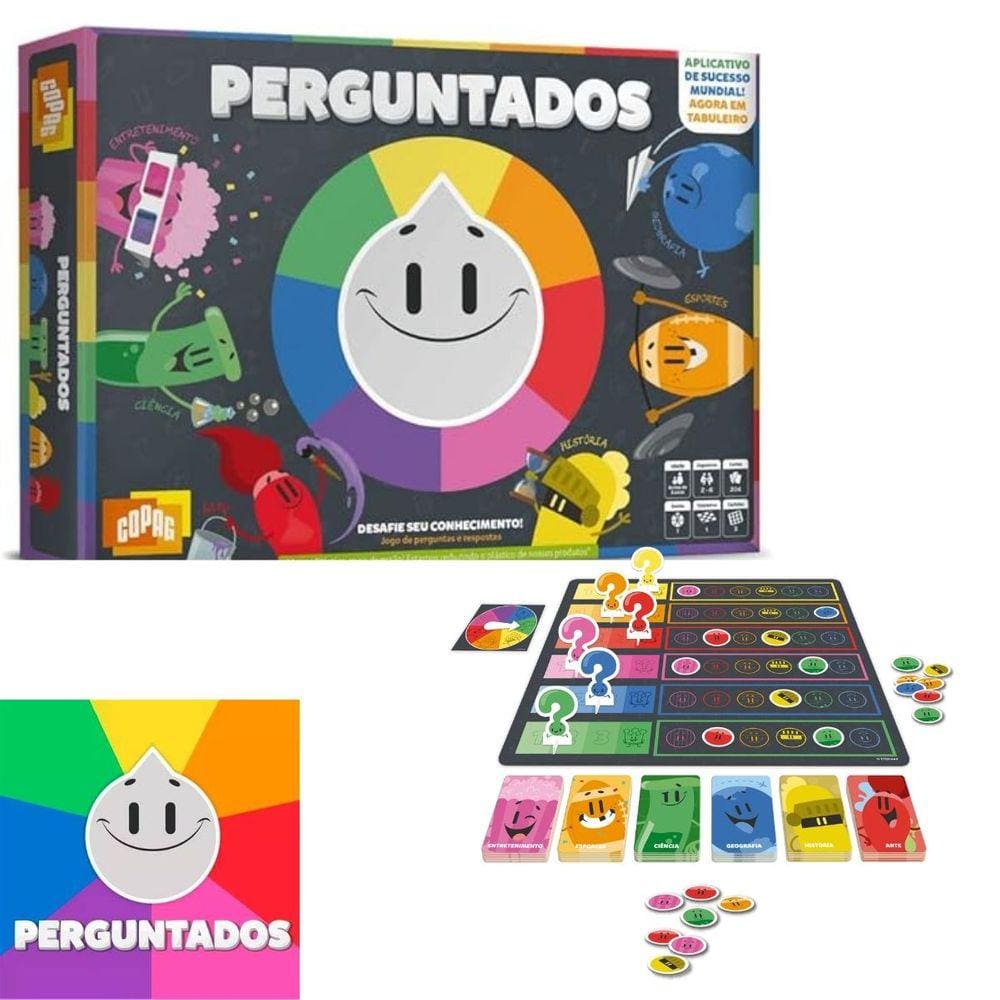 Jogo De Tabuleiro Com Cartas Perguntados Copag