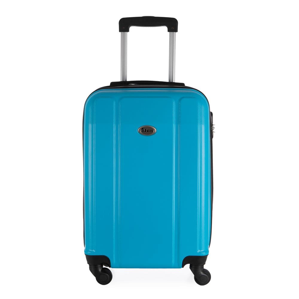 Mala de Viagem Media em Abs Ika Continental Cadeado Embutido Rodas Giro 360 Turqueza