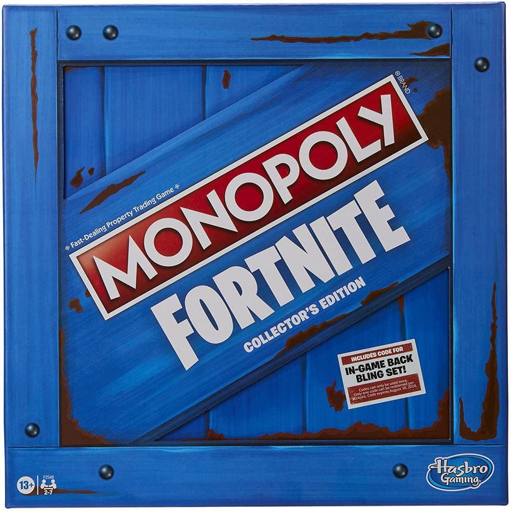 Hasbro Gaming Monopoly: Fortnite Collector`s Edition Board Game Inspirado em Fortnite Video Game, Board Game for Teens and Adults, Ages 13 and Up