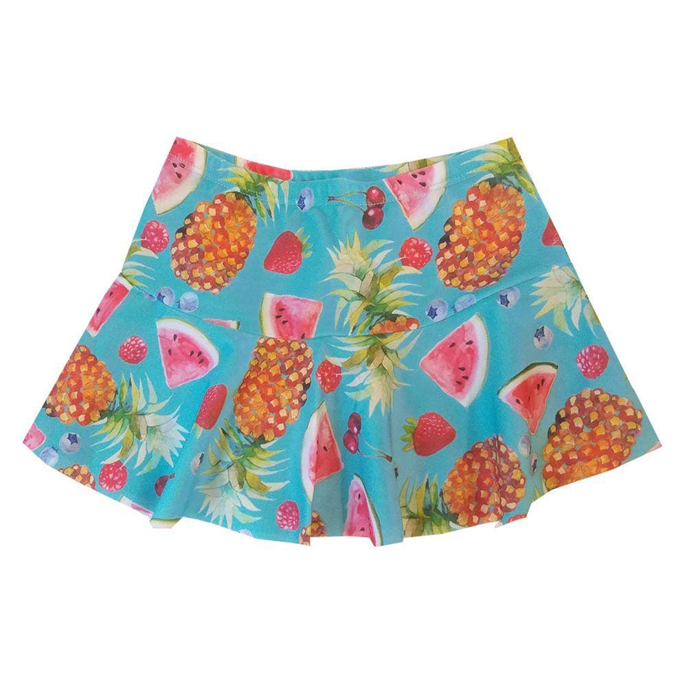 Saia de Praia Infantil Frutas Turquesa Everly