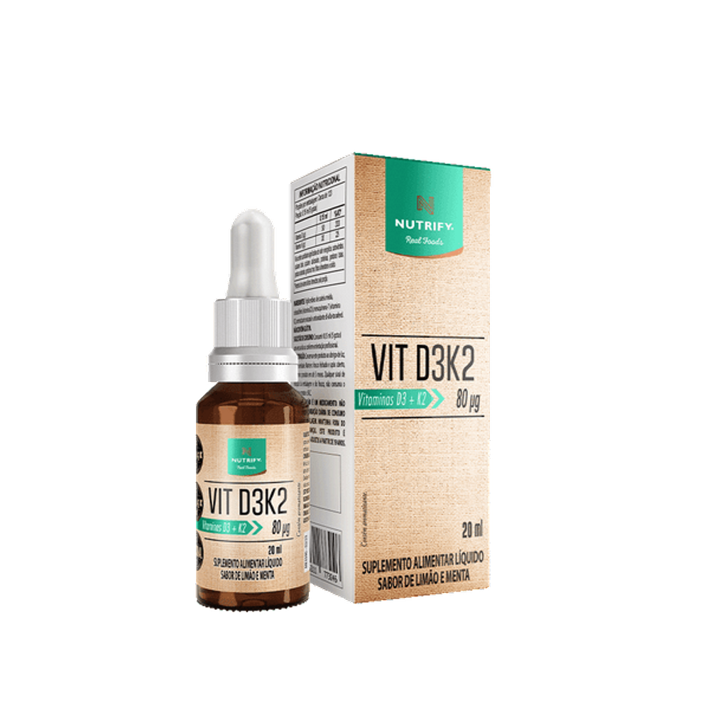 Kit 2X: Vitamina D3K2 Líquida Nutrify 20ml
