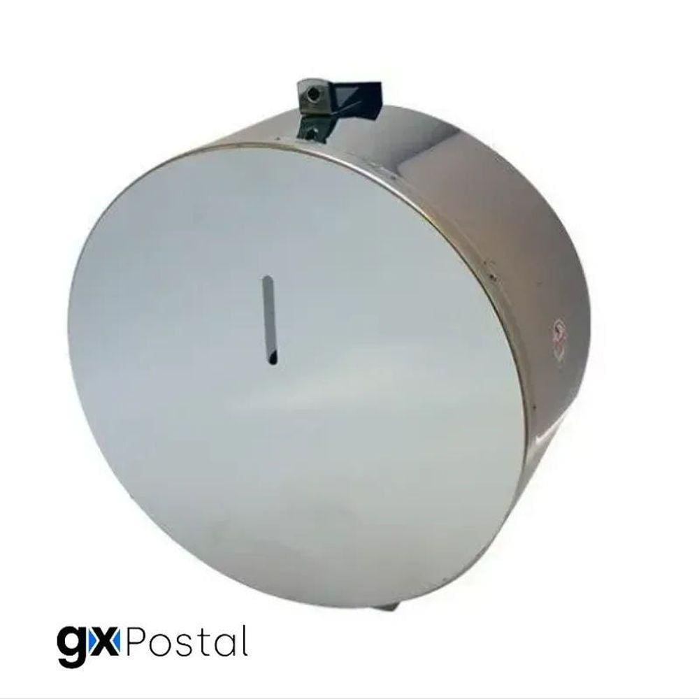 Porta Papel Higiênico 300/400m Inox C/ Suporte P/ Cadeado