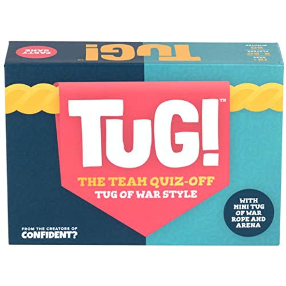 REBOCADOR! Jogo de Tabuleiro: Emocionante Jogo de Festa Familiar - Jogo de Curiosidades de Cabo de Guerra em Equipe com Mini Corda e Arena – Jogos de