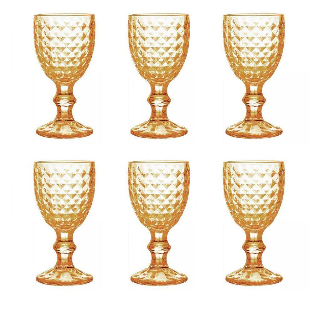 Jogo Com 6 Taças Decoradas 300Ml