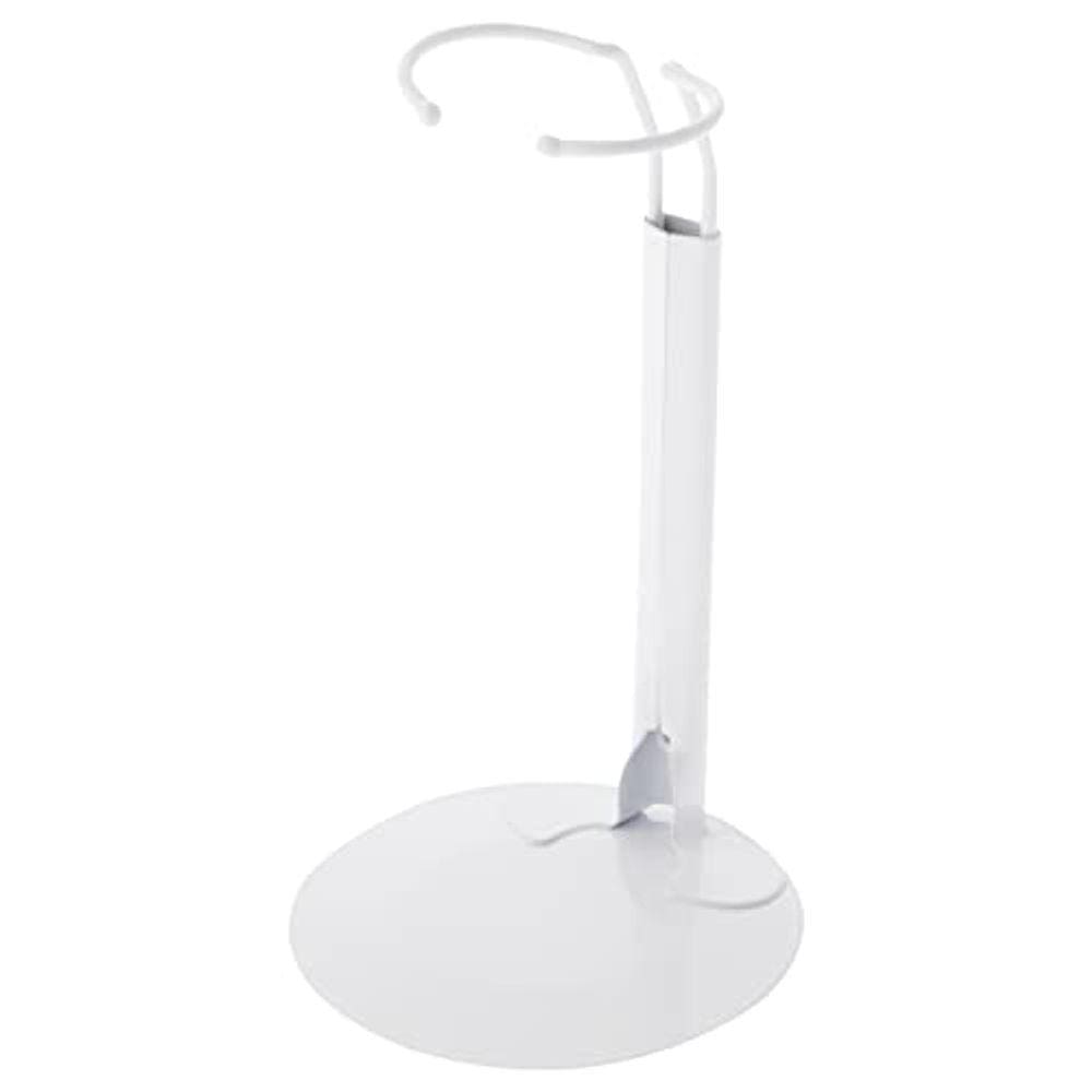 Plymor DSP-60W branco ajustável Doll Stand, cabe 10, 11, 12, 13 e 14 polegadas bonecas ou figuras de ação, cintura ajusta de 5,5 a 7 polegadas ao redo