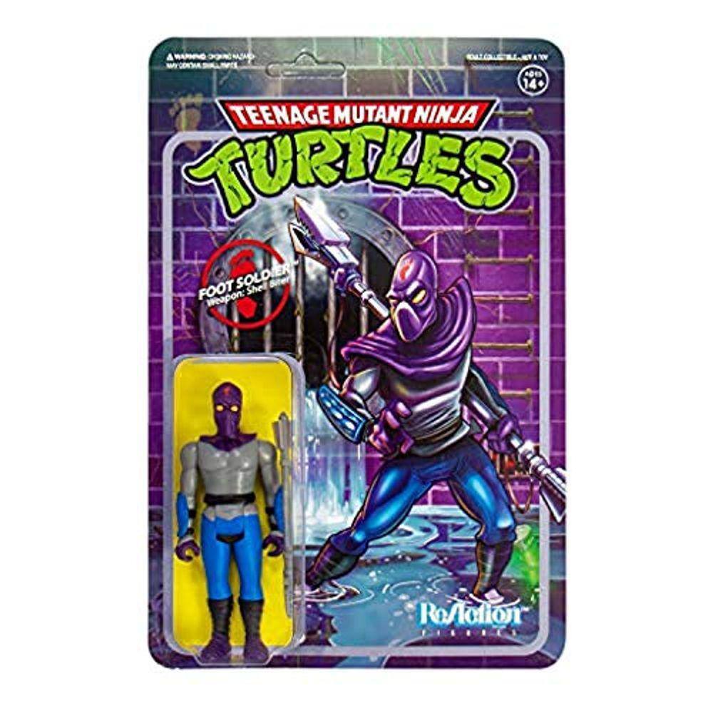 Figura de ação Super7 Foot Soldier Tartarugas Ninja Adolescentes com Reação - TMNT