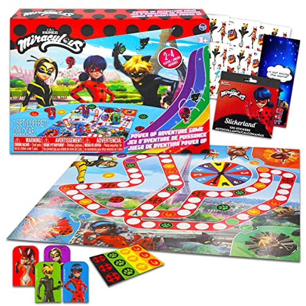Zagtoon Miraculous Ladybug Power Up Game para Crianças - Miraculous Ladybug Bundle com Power Up Adventure Game Plus Miraculous Ladybug Stickers (Mirac