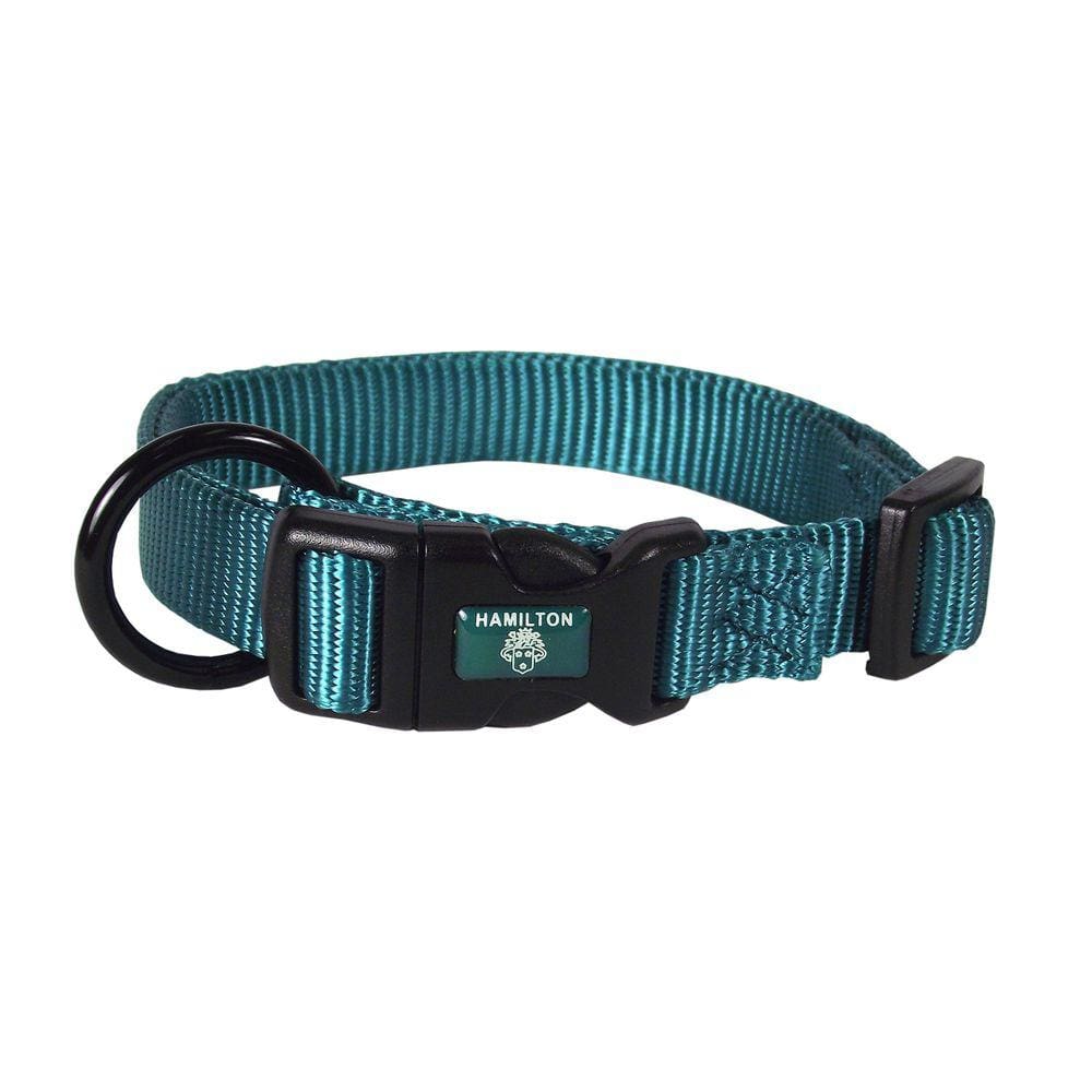 Coleira para cães Hamilton Ajustável Nylon Teal 1,6x30-45cm