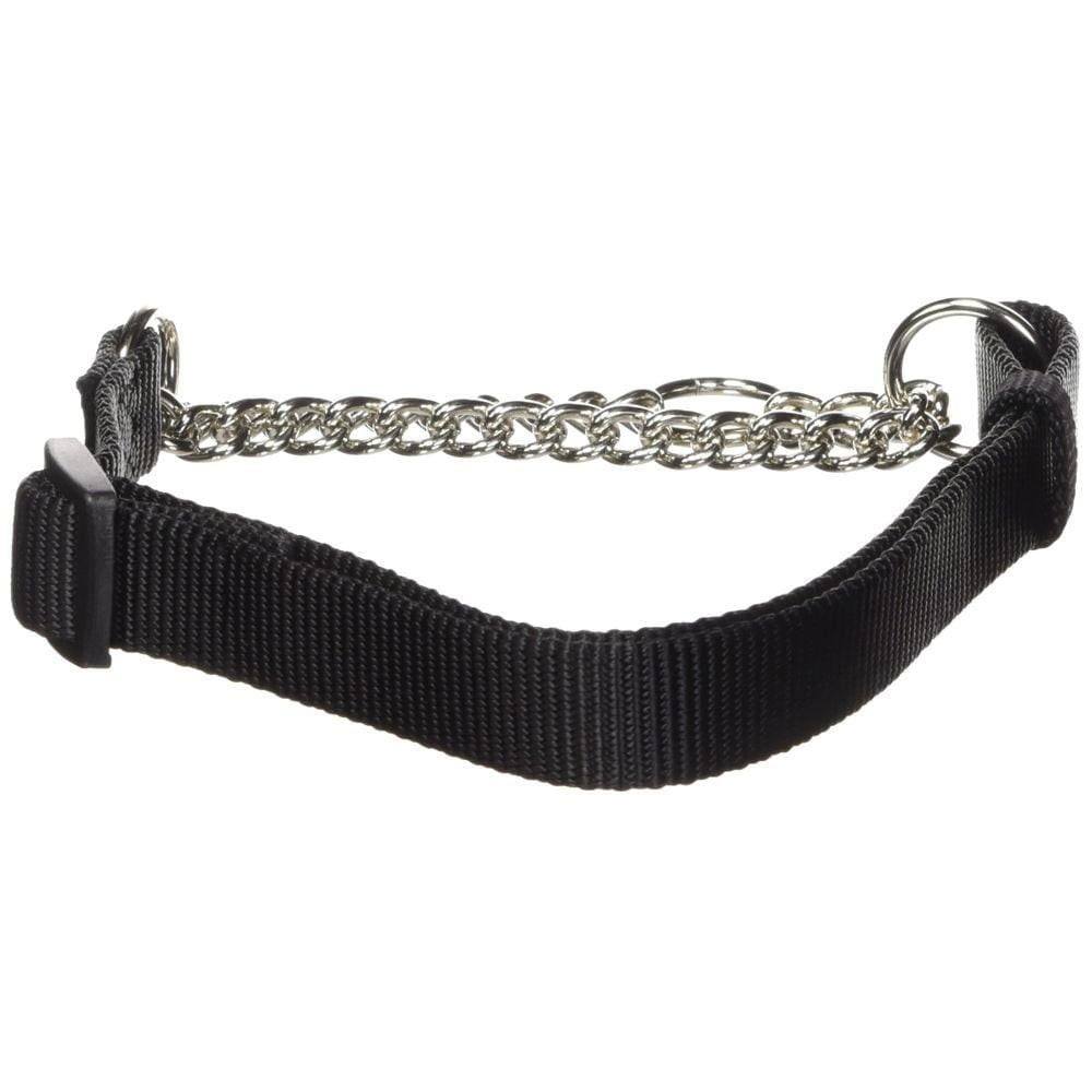 Coleira para cães Hamilton Adjustable Combo Choke preta média