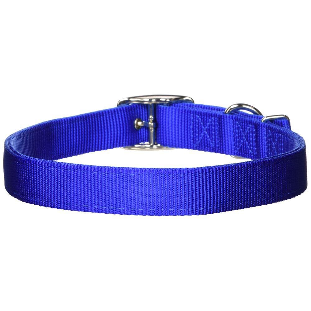 Coleira para cães Hamilton Double Thick Nylon Deluxe Blue 2,54x71cm