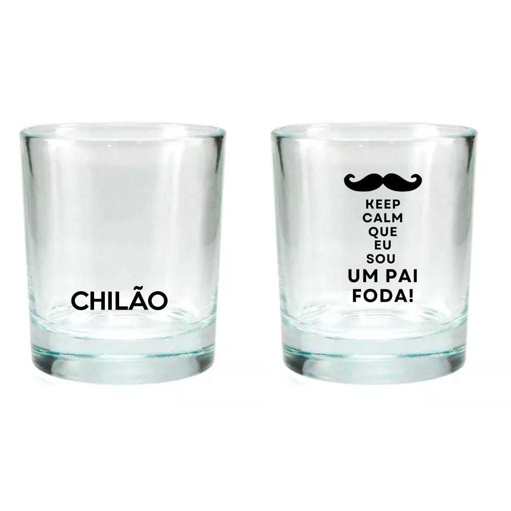Copo Whisky Personalizado Keep Calm Que Eu Sou Um Pai F0d@