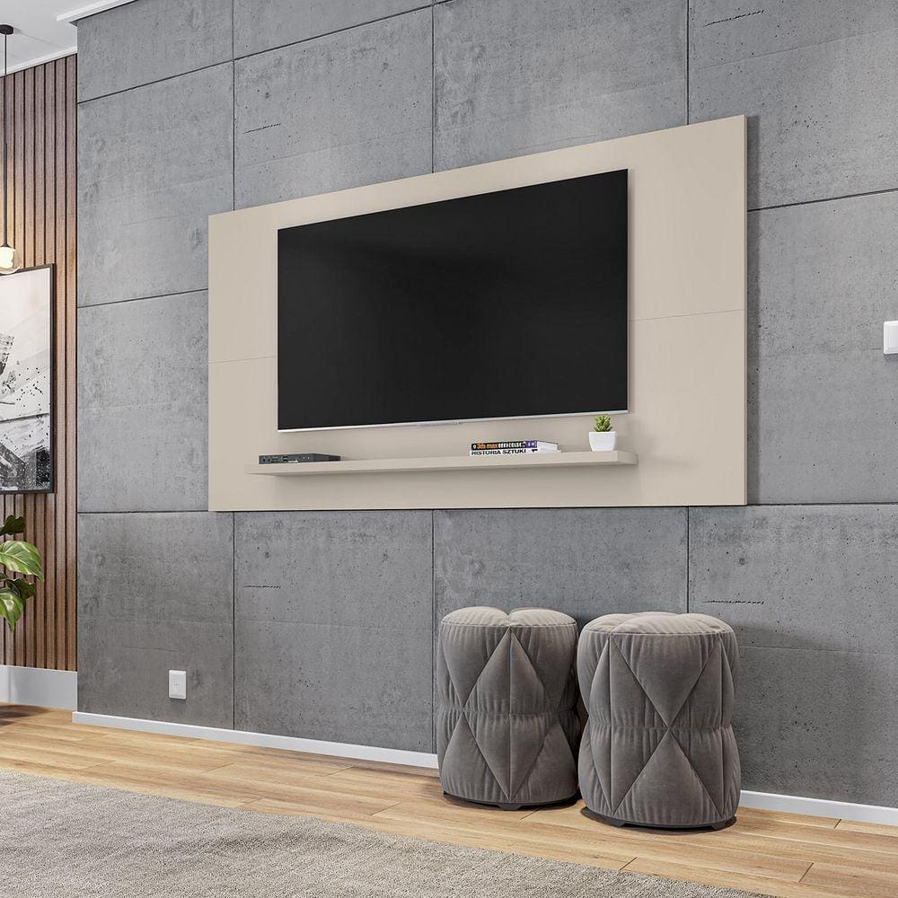 Painel 158cm para TV até 60 Polegadas Esmeralda Casa D Off White