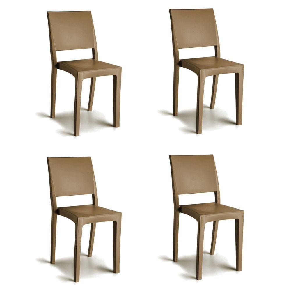 Conjunto 4 Cadeira Hydra Plus UZ Cappuccino