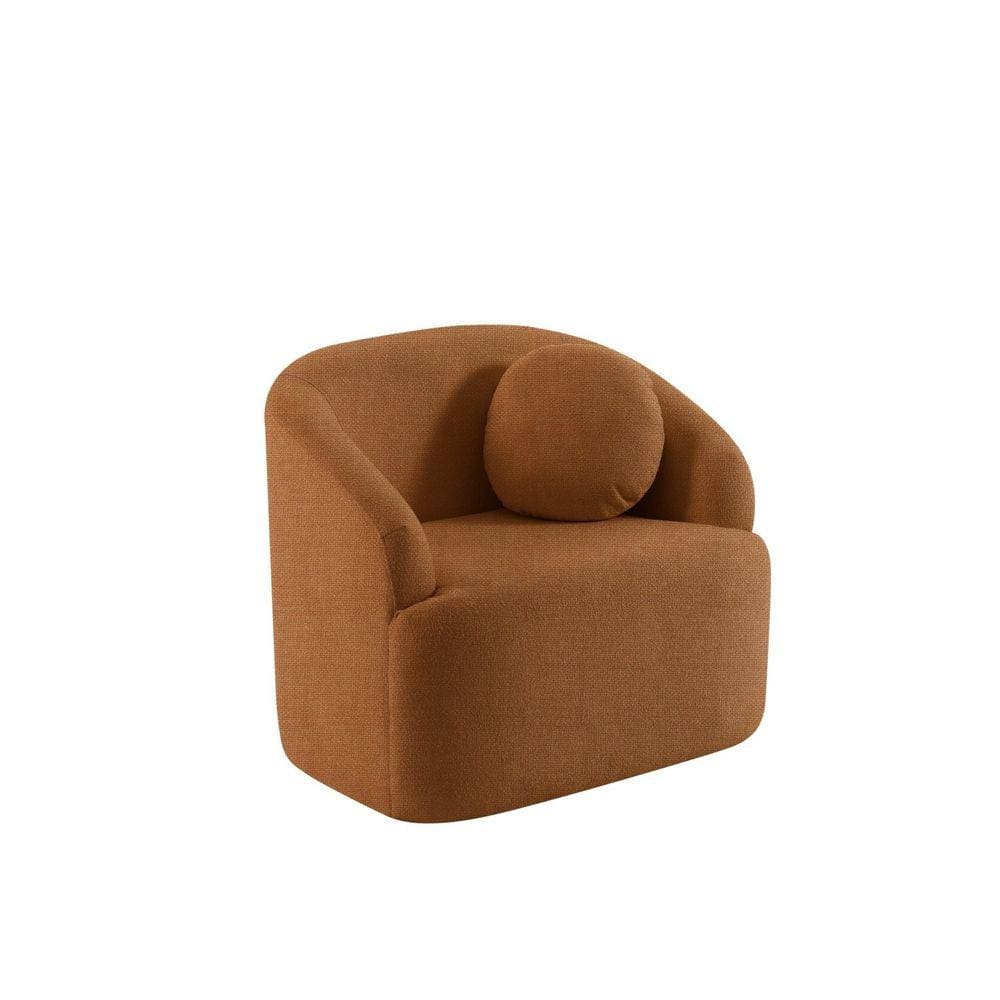 Poltrona para Sala de Estar Gema Tricô Cobre