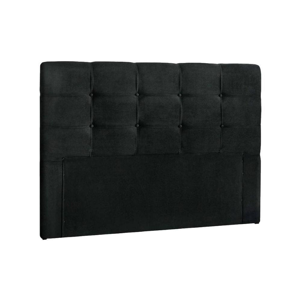 Cabeceira Cama Box Estofada Queen Queen Clean Plus Suede Negro - Simbal