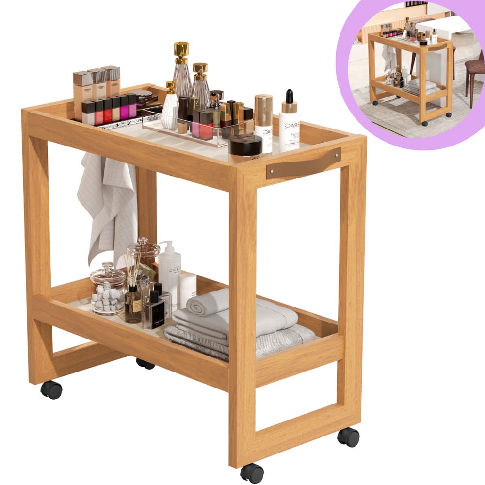 Carrinho Auxiliar Manicure Beleza Apoio Salão – Pérola