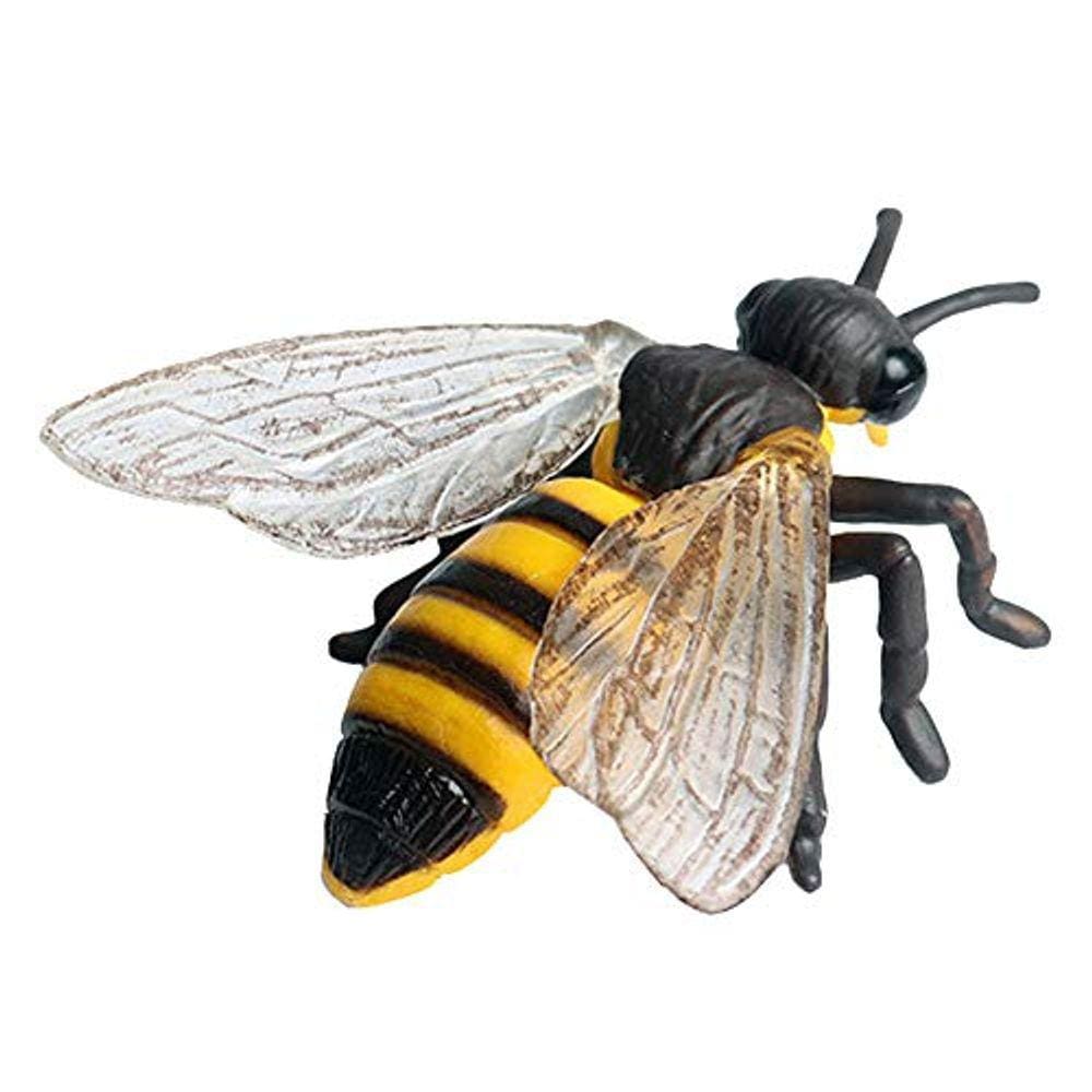 FLORMOON Figuras animais realistas bee Estatuetas Brinquedo de Inseto, Projeto Científico, Topper bolo, Aniversário de Brinquedos Educacionais Precoce