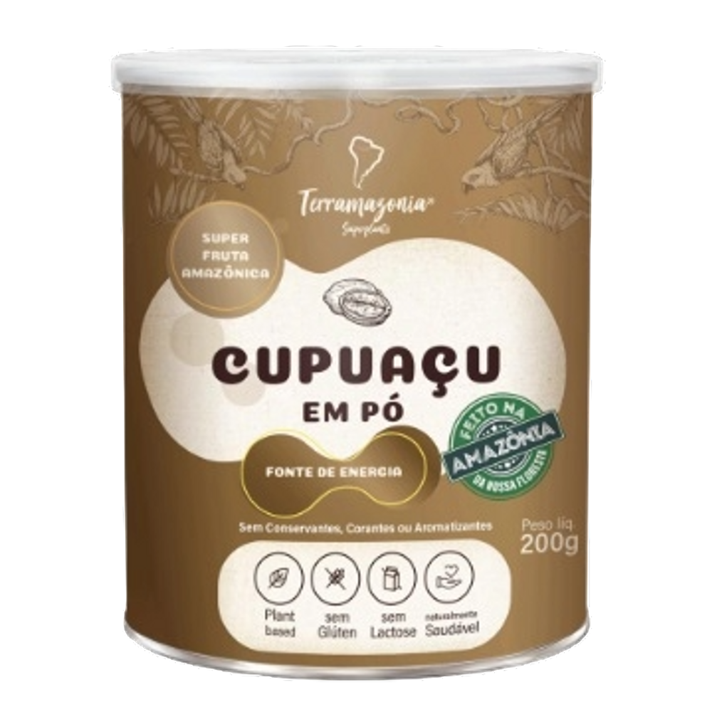Cupuaçu em Pó Sem Glúten Lata Terramazonia 200g