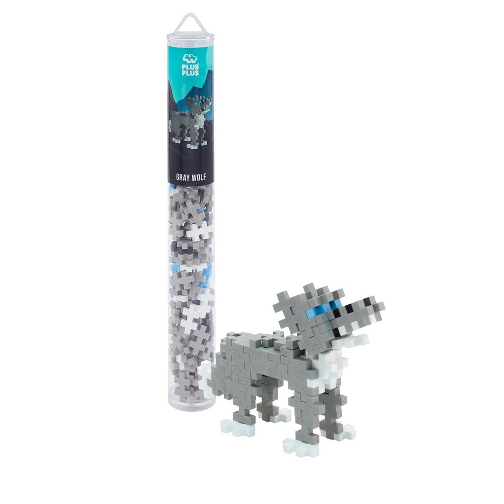 Brinquedo de construção PLUS PLUS Mini Maker Tube Grey Wolf 70 unidades