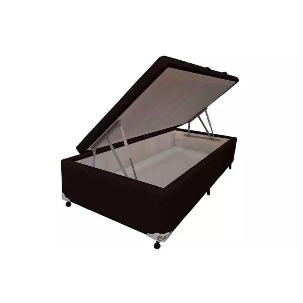 Cama Box Baú Solteiro Courano Brown New (78x188x35) - Castor