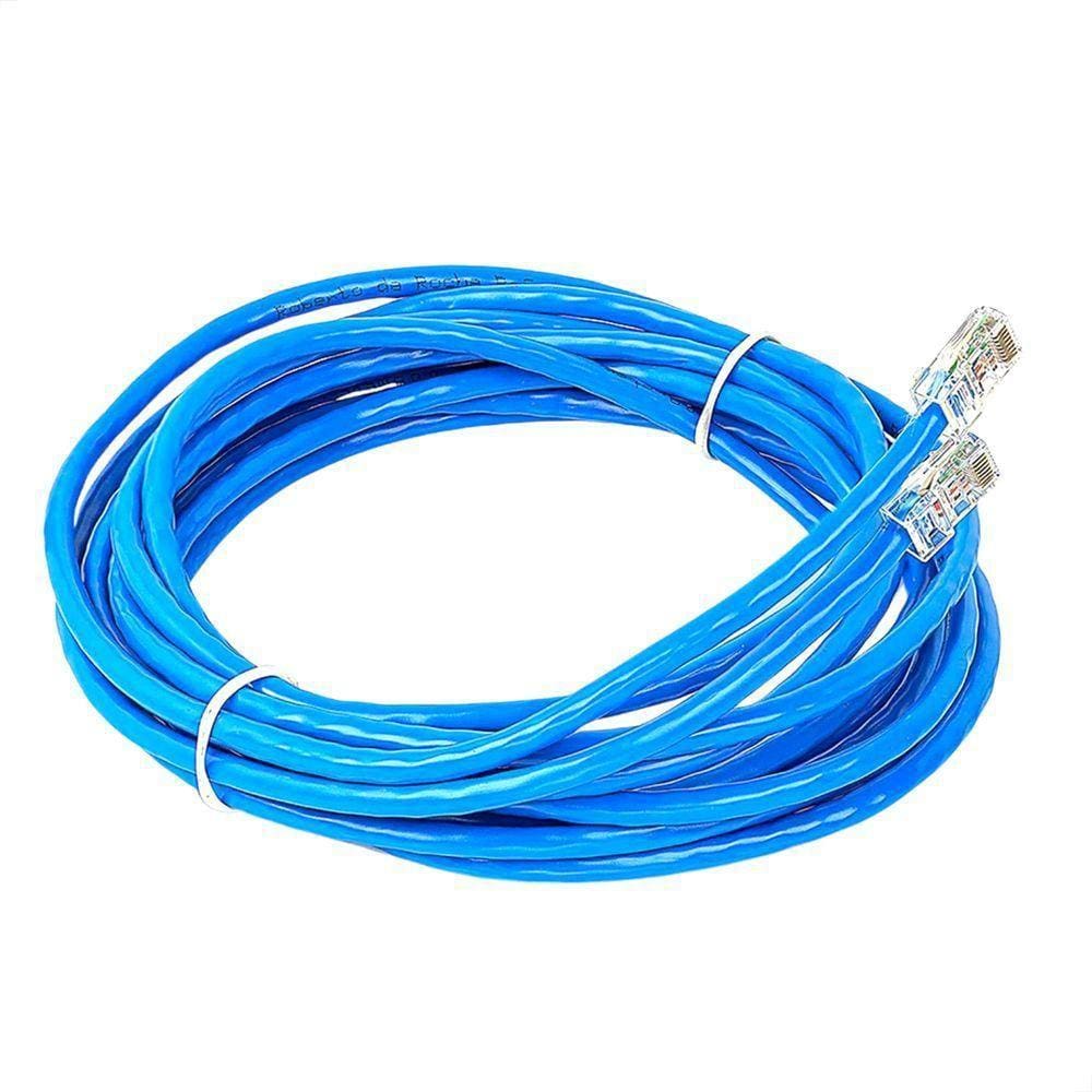 Cabo De Rede Cat5e Montado Azul - 95 Metros