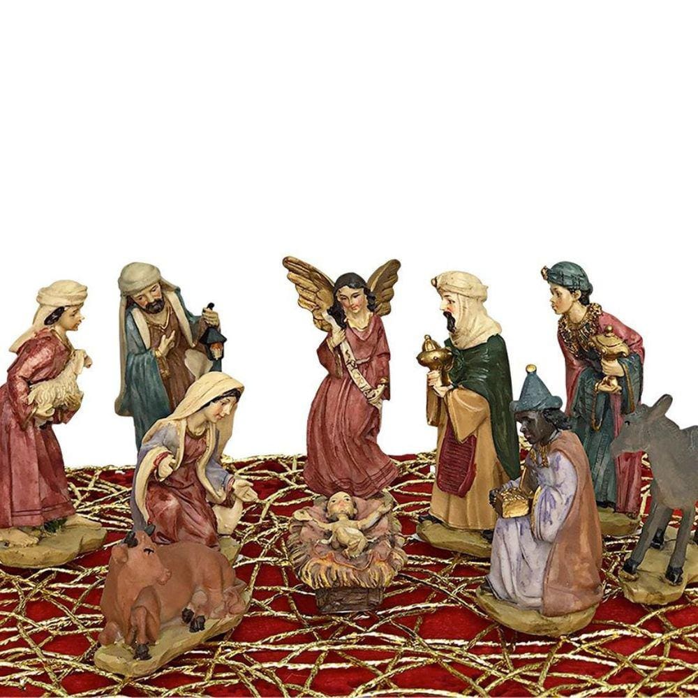 Presépio Natal Completo 11 Peças Em Resina