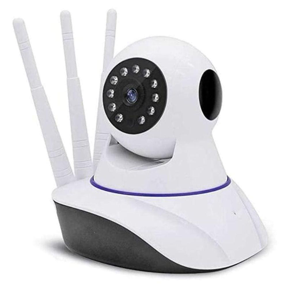 Câmera Ip 3 Antenas Wifi 3 Geração Visão Noturna Sem Fio