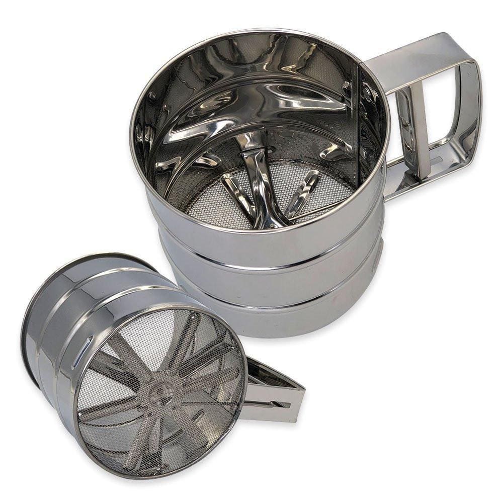 Caneca Peneira Polvilhadora Em Aço Inox - 250G