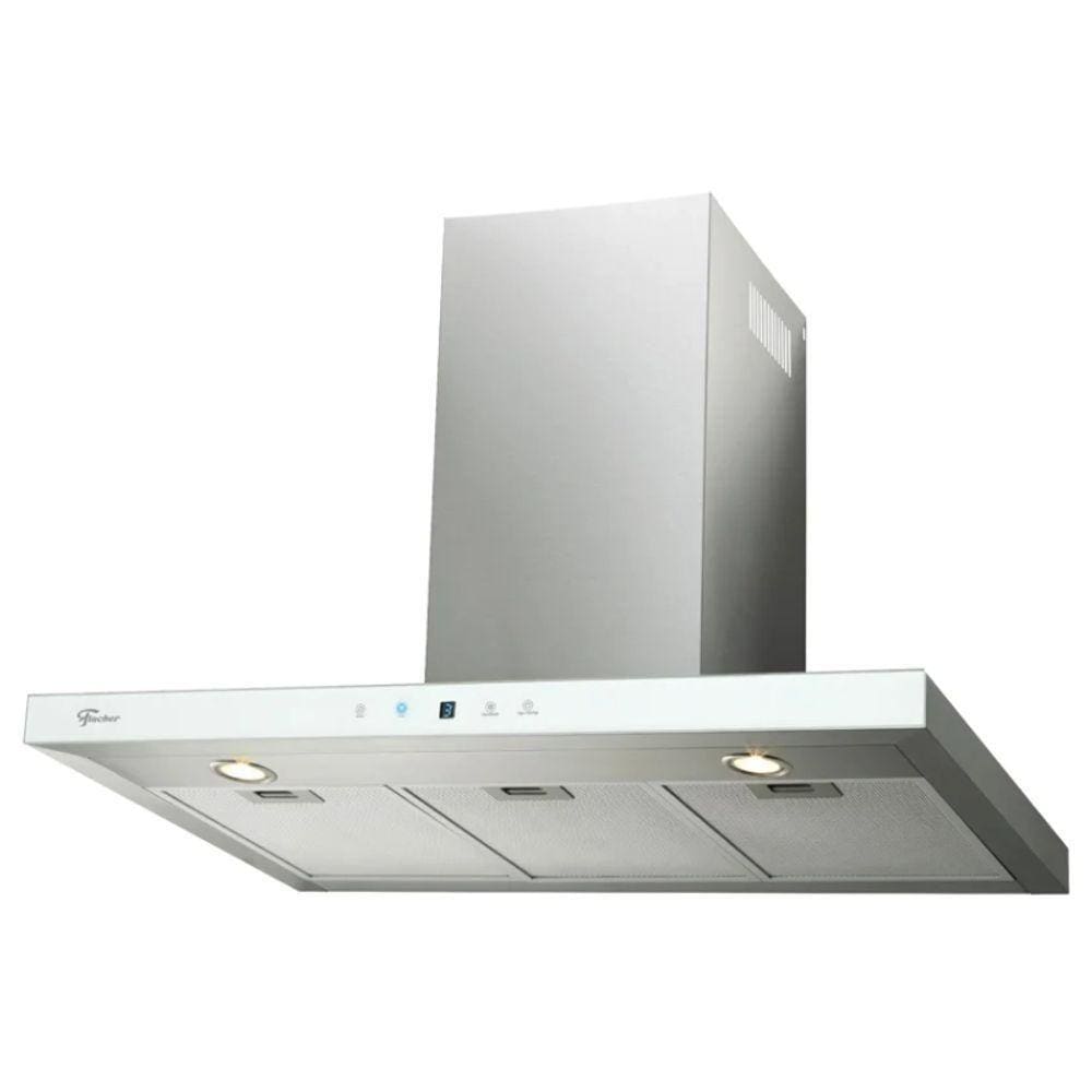 Coifa De Parede Fischer Infinity Vidro Digital Touch Branca 90cm 220v