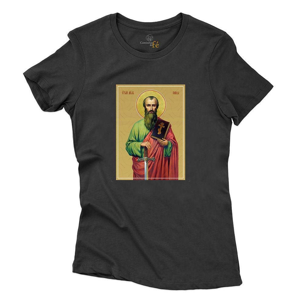 Camiseta Feminina Algodao Estampa Santo São Paulo Tecido Macio Otima Qualidade