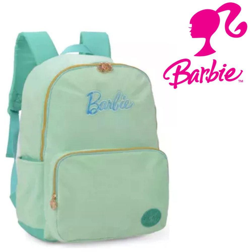 Mochila Bolsa Costas Barbie Turquesa Filme Juvenil Meninas