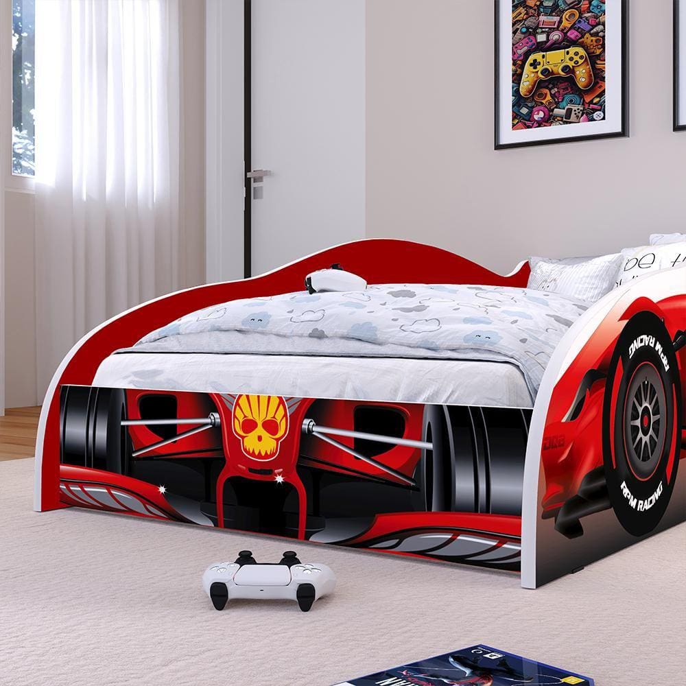 Cama Infantil Carro Corrida Fórmula 1 Mini | Extra