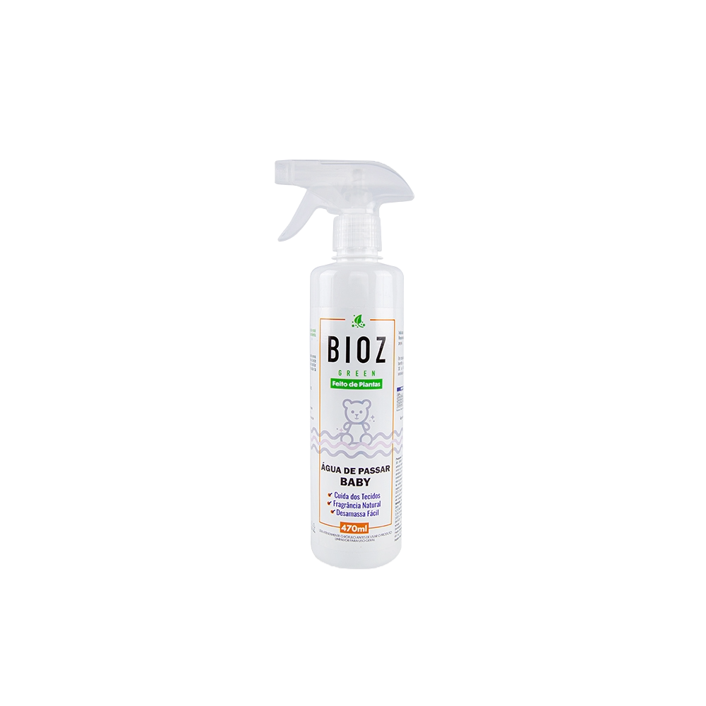 Kit 2X: Água de Passar Roupa Biodegradável Baby BioZ Green 470ml