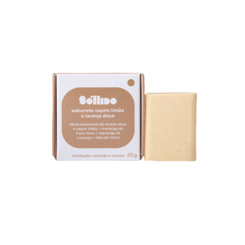 Kit 2X: Sabonete Capim Limão e Laranja Doce Sóllido 20g