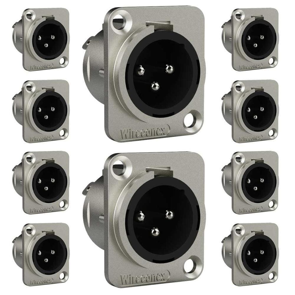Conector Xlr Macho Wc 1033 Mp Bk Ni 3p Painel Wireconex 10 Unidades [f108]