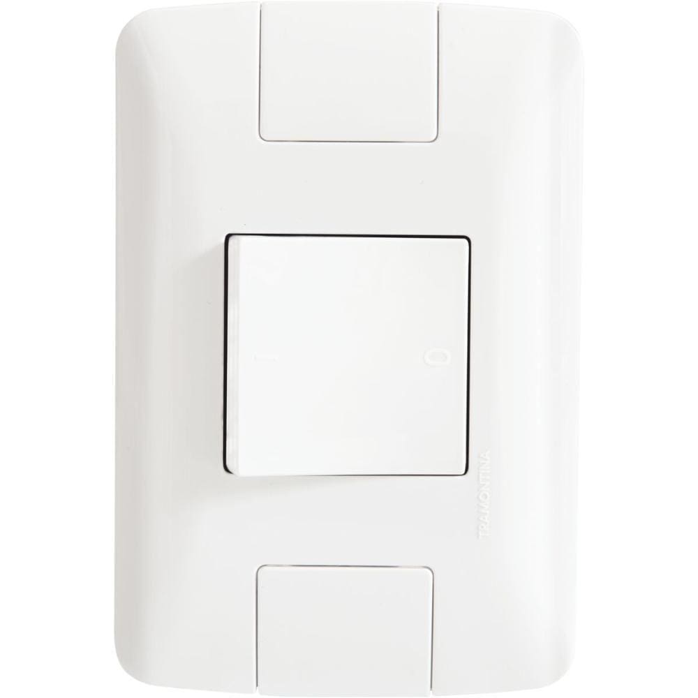 Conjunto 4x2 Com 1 Interruptor Bipolar Simples Tramontina Aria 25 A 250 V Branco