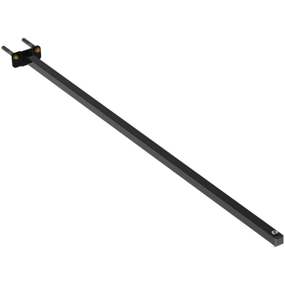 Suporte Refletor Base Reta Braço 100 Cm - Preto