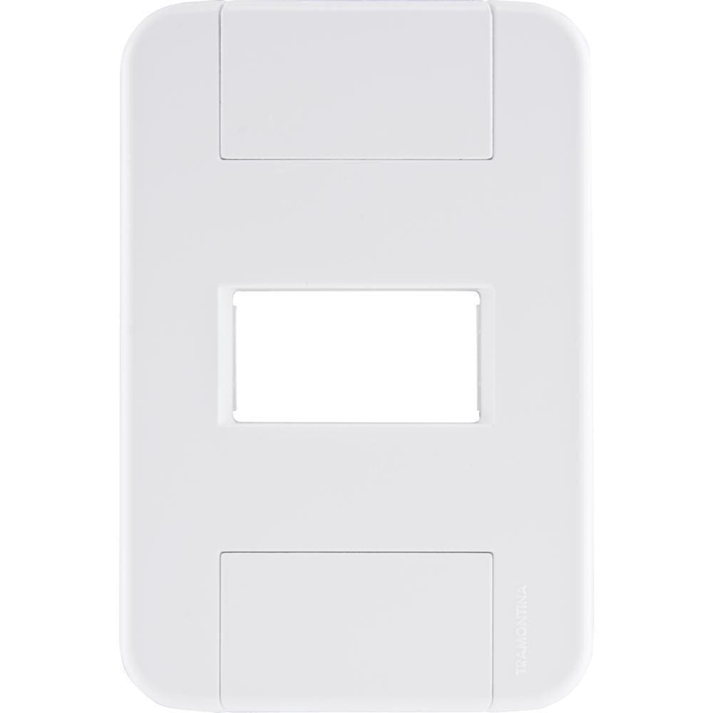 Placa 1 Posto Horizontal 4x2 Tramontina Tablet Branca 120 Unidades