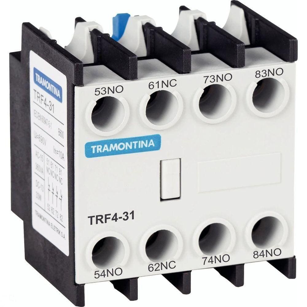 Contato Auxiliar Frontal Para Contator Tramontina Trf4- 31 3na+1nf Tramontina