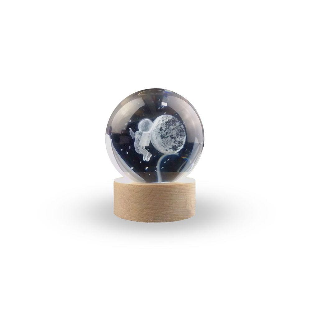 Luminária Globo de Vidro Homem na Lua