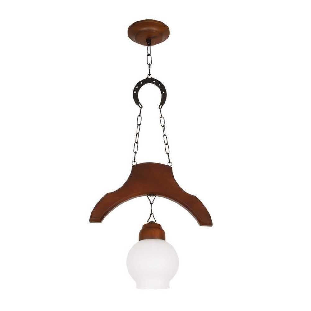 Pendente Sela De Cavalo Envelhecido 1 Lâmpada 931E