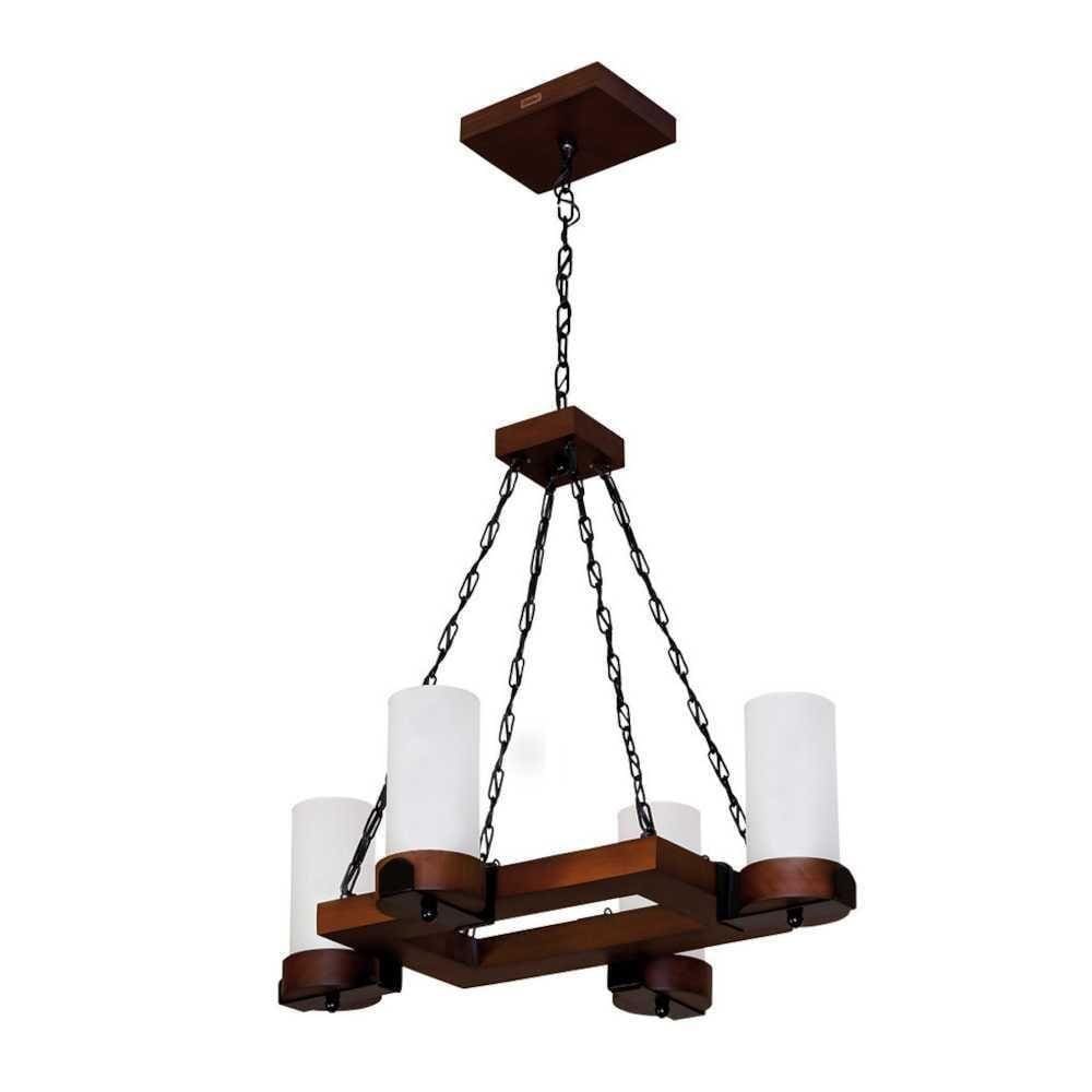 Lustre Country Envelhecido 4 Lâmpadas 1204e - Luminárias Müller