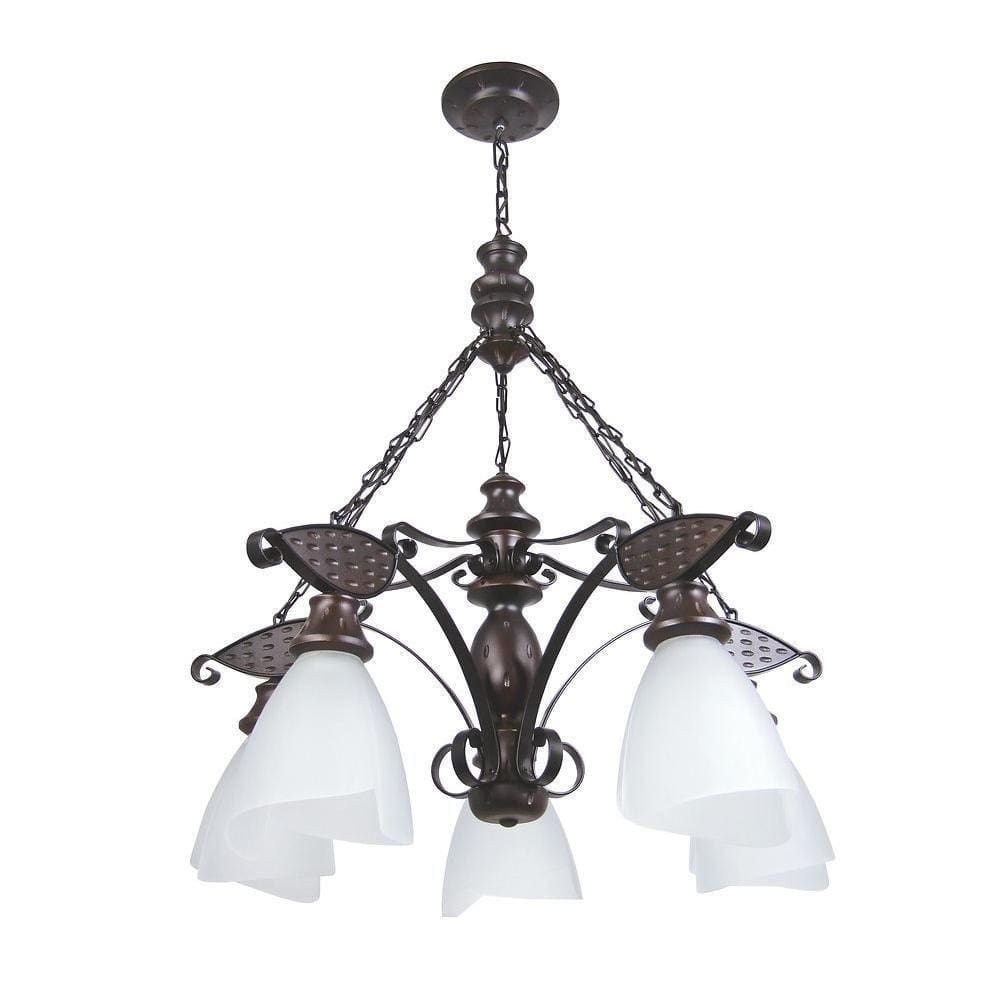 Lustre Rústico Envelhecido 5 Lâmpadas 505E