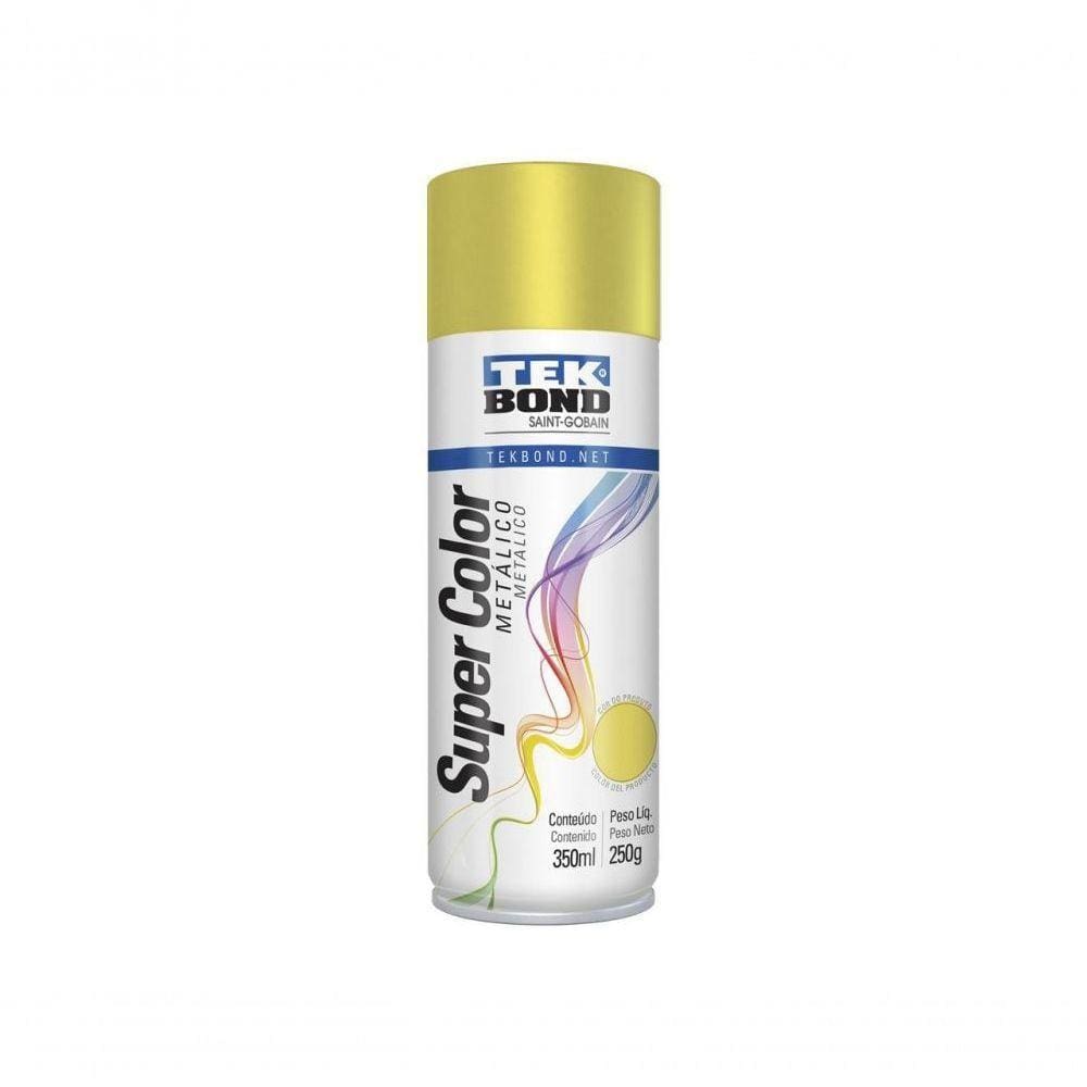 Tinta Spray Tekbond Metalico Ouro 350Ml/250G C/6Pcs