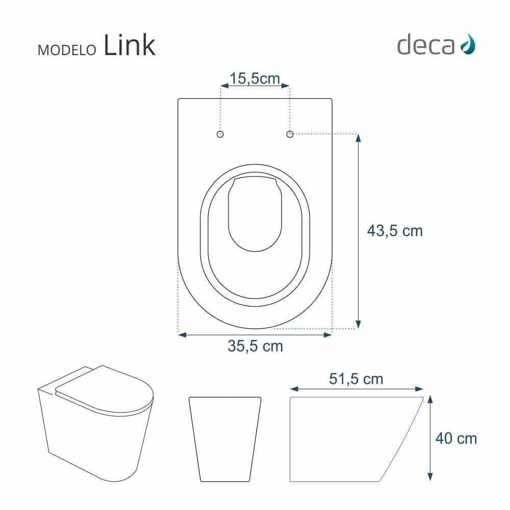 Assento Sanitário Fechamento Lento Branco Para Louça Deca