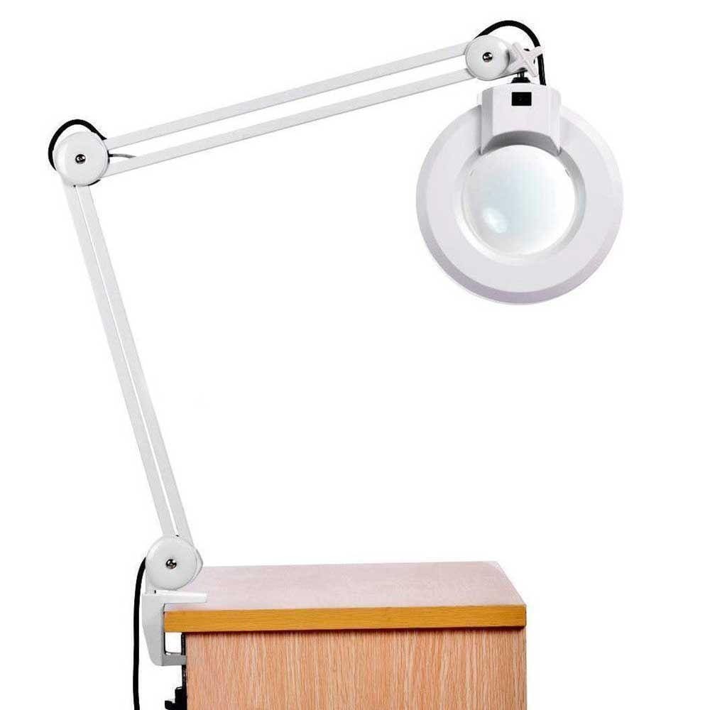 Lupa Estetica Luminária Led De Mesa Articulável Giratório Vidro óptico 220v (bsl-lupa-2)