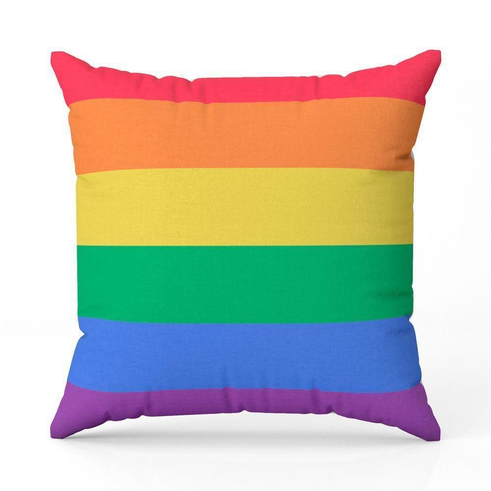 Almofada Avulsa Cheia Estampada Bandeiras Lgbt Cores 45cm X 45cm Com Refil Cor Lgbt