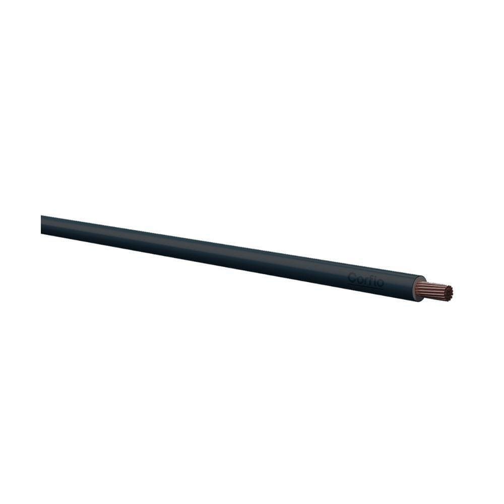 Fio De Cobre Flexível 10,0mm2 - Corfio Preto - 100m (rolo)