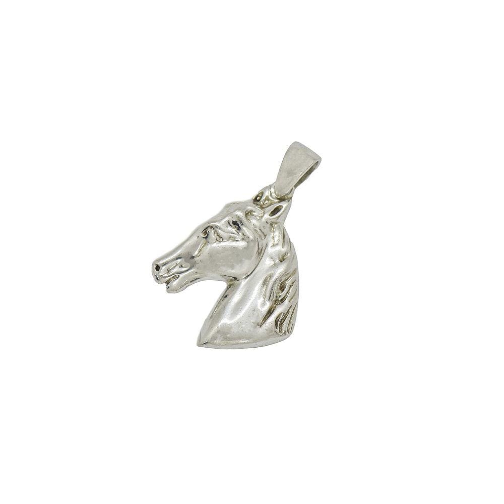 Pingente Prata 925 Cabeça Cavalo 3cm Hipismo Presente Maciço