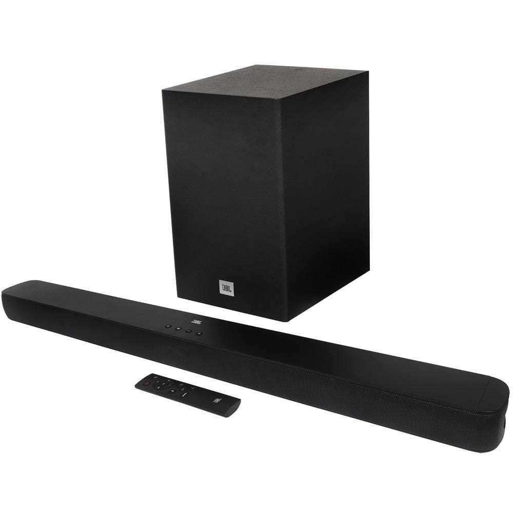 Caixa JBL Soundbar 2.1 Canais, 110W RMS, Bluetooth, JBLSB180BLKBR, HARMAN JBL